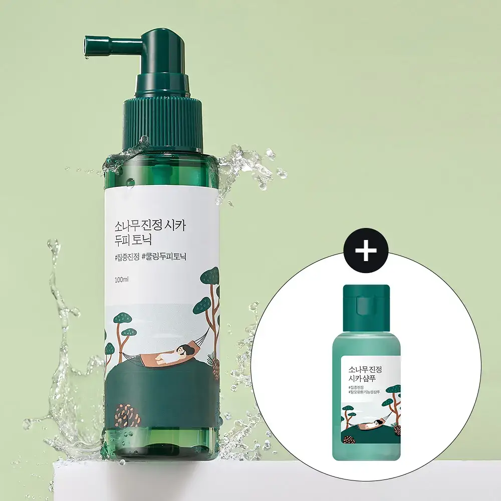 [소취케어] 라운드랩 소나무 진정 시카 두피 토닉 100ml 기획(+샴푸 50ml)